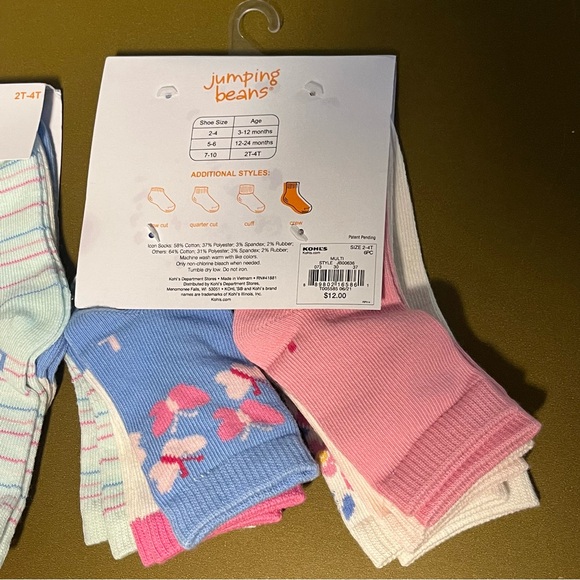 NWT Toddler 2T-4T jumping beans Sock Bundle of 3 Trendy Girls Halloween Variety - Picture 3 of 10
